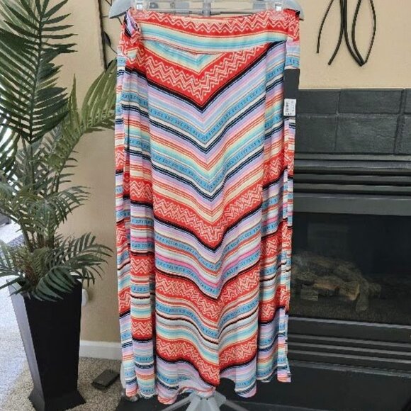 NWT GNW maxi colorful skirt sz XL - Picture 1 of 3